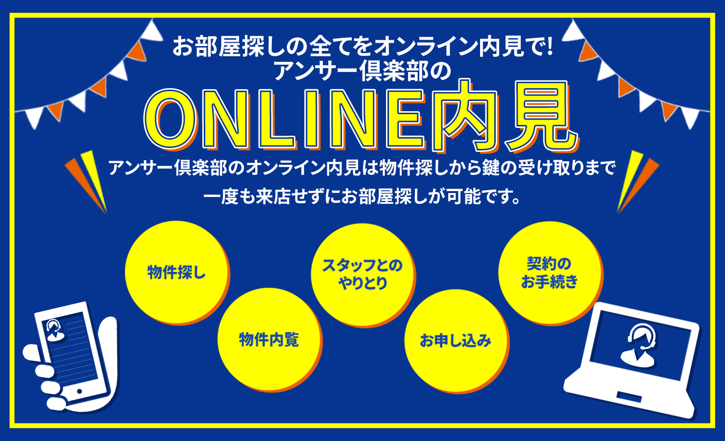 お部屋探しの全てをオンラインで!アンサー倶楽部のオンライン内見