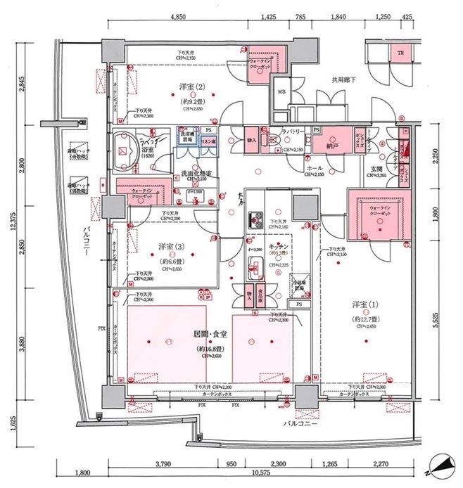 小倉タワー 間取図・土地図