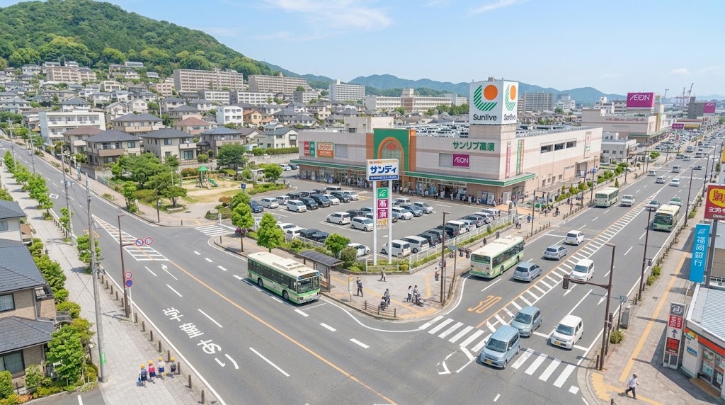 高須・青葉台周辺の街並み