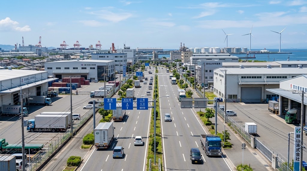 響町・向洋町周辺の街並み