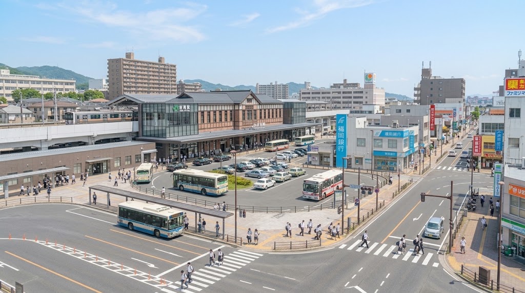 折尾・本城周辺の街並み