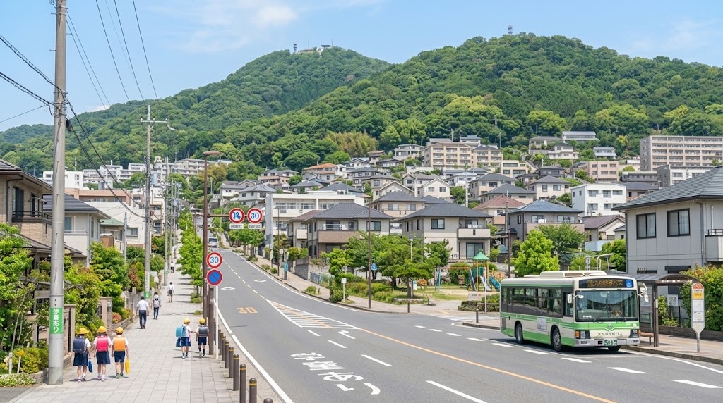 高塔山・藤木周辺の街並み