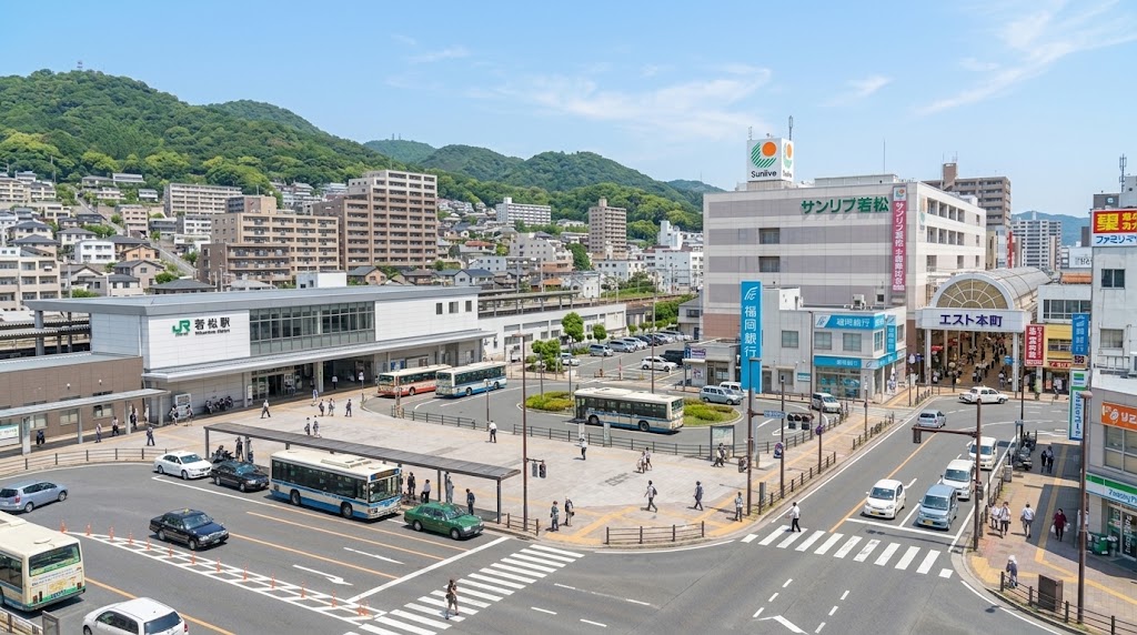 若松駅・本町周辺の街並み